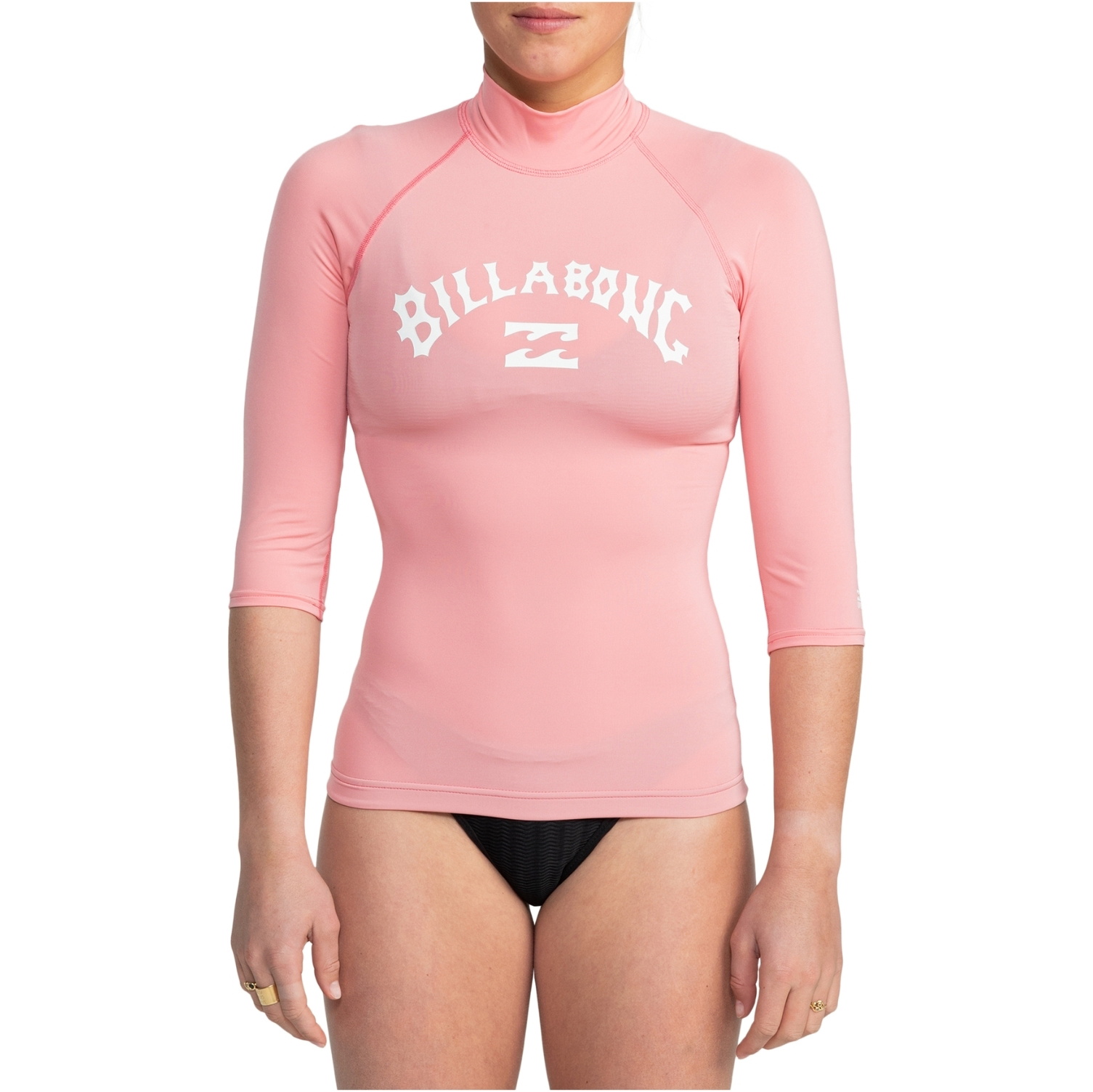 Billabong Womens Tropic Surf Short Sleeve Rash Vest EBJWR03019 - Flamingo